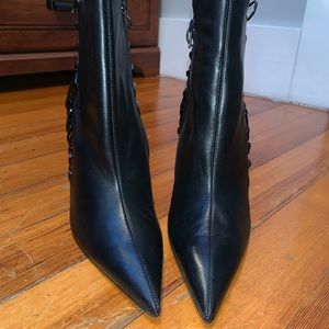 🔥Carlos Santana Sexy Electric Blk Leather booties